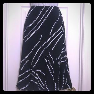 Donna Rico Polka Dot Ruffled Hem Skirt